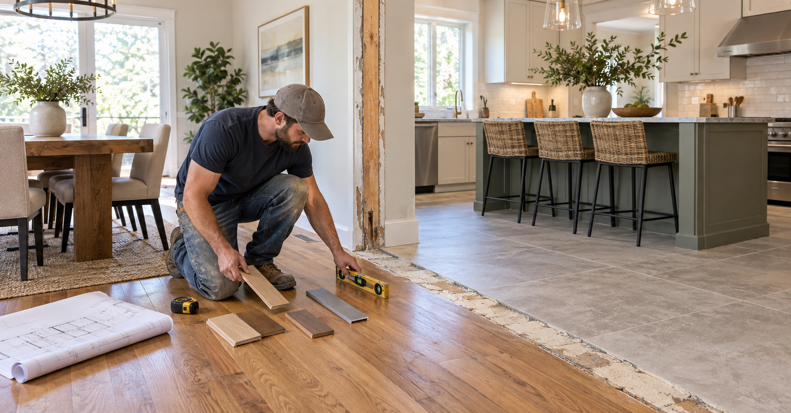 Critical Floor Transition Designs After Removing a Wall