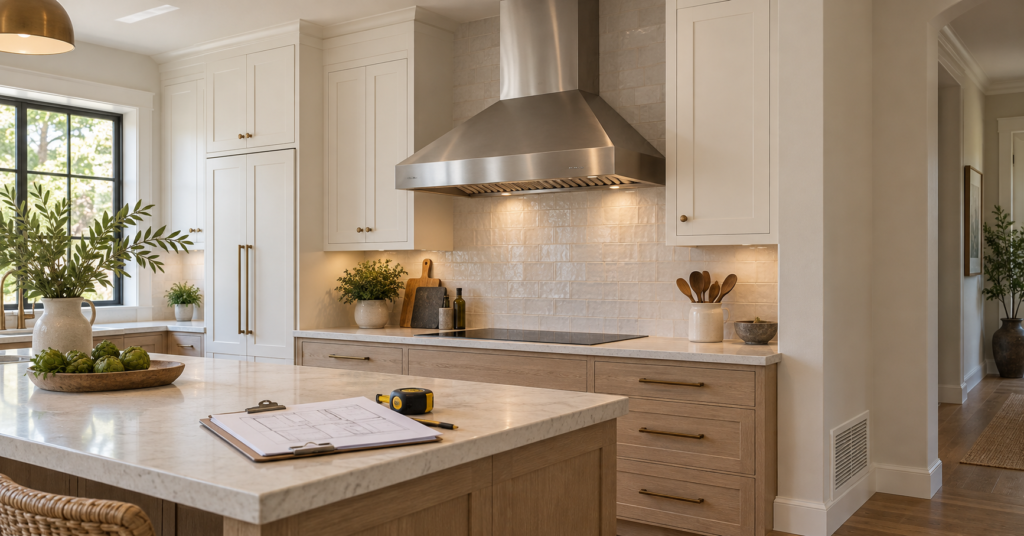 Range hood makeup air